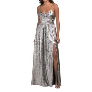 Silver Metallic Sweetheart Gown
